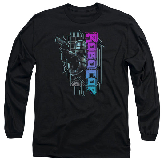 Robocop Robo Neon Mens Long Sleeve Shirt Black Officially Licensed Officially Licensed