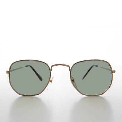 Square Metal Sunglasses with Glass Lenses - Mika