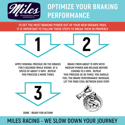 Miles Racing - Disc Pads Organic - Shimano new XTR 2011, FSA, REVER - MI-ORG-26