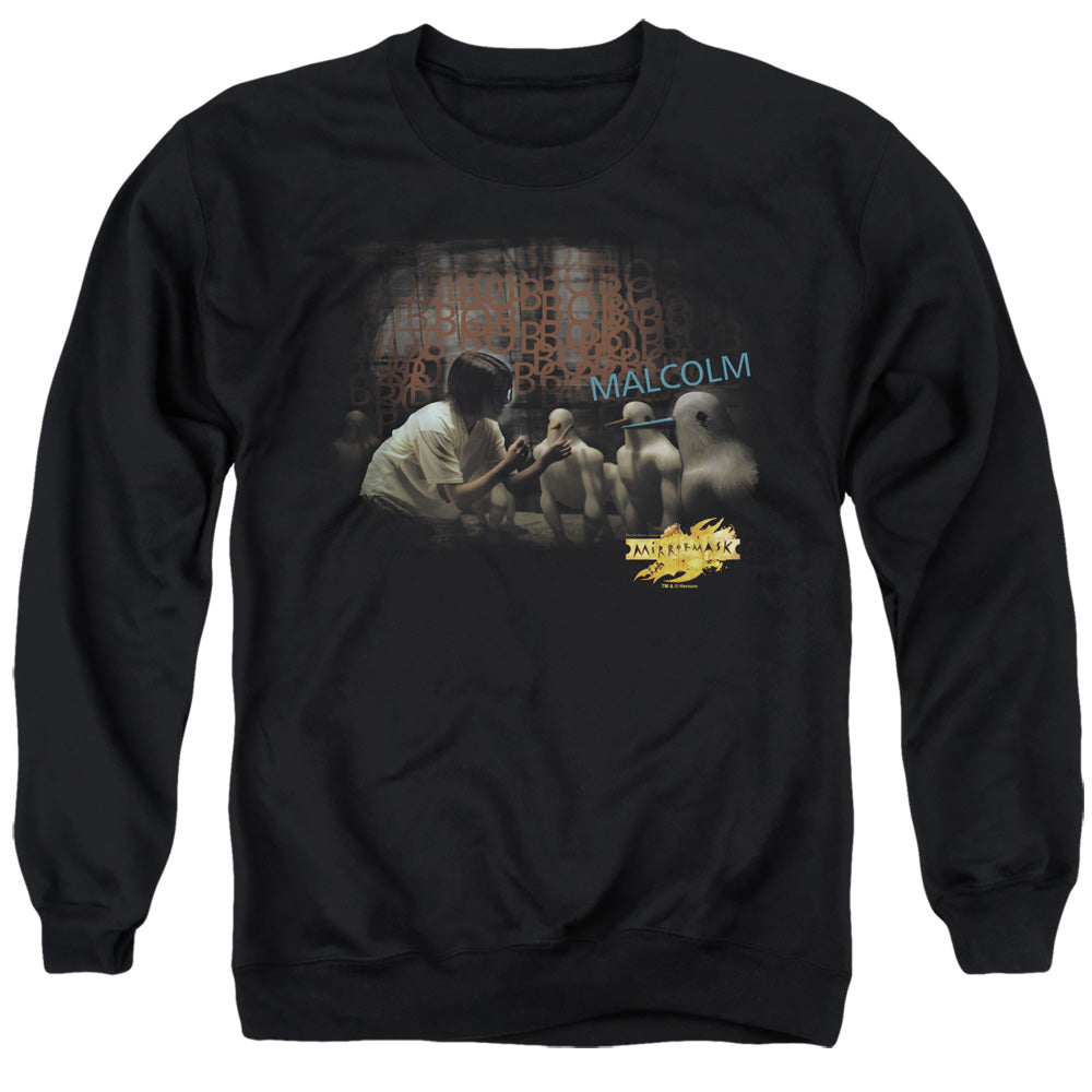 Mirrormask Bob Malcolm Mens Crewneck Sweatshirt Black Officially Licensed