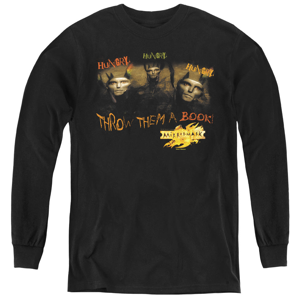 Mirrormask Hungry Long Sleeve Kids Youth T Shirt Black Officially Licensed