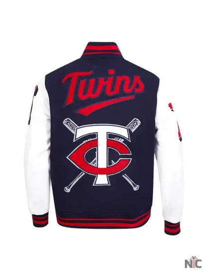 MLB Minnesota Twins Blue Varsity Bomber Jacket