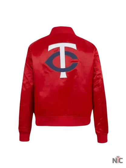 MLB Minnesota Twins Satin Varsity Jacket