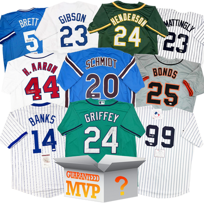 MVPs Autographed/Signed Baseball Jersey Mystery Box with PSA JSA or Beckett COA