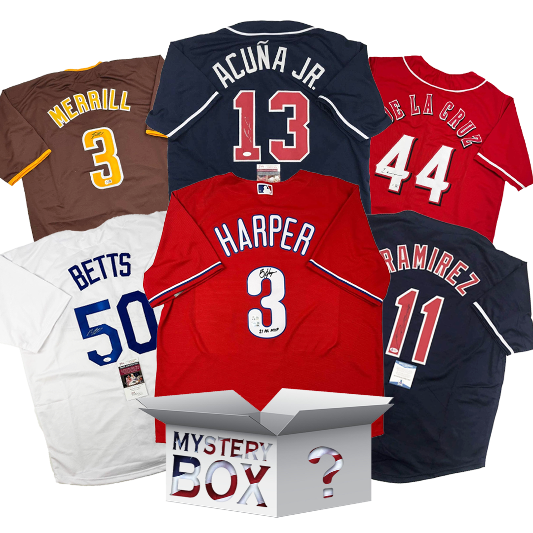 Autographed/Signed Opening Day 2025 Baseball Jersey Mystery Box with PSA JSA or Beckett COA