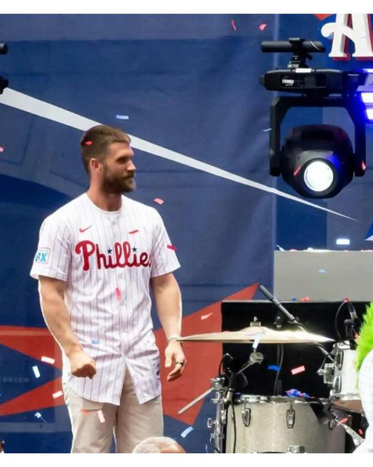 MLB Philadelphia Phillies Bryce Harper Striped Jersey