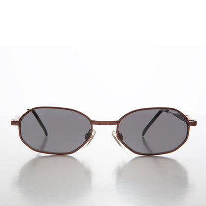 90s Geometric Oval Metal Sunglasses - Molloy