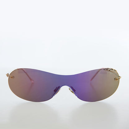 Mono Lens Vintage Sunglasses with Piercing - Monte