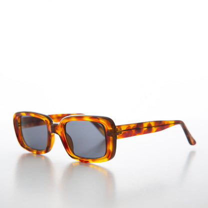 Classic Rectangle Retro Mod Sunglasses - Moss