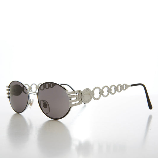 90s Oval Hip Hop Vintage Sunglasses - Motor