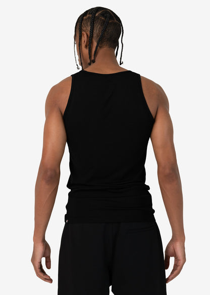 Black | Mens Ribbed Tank