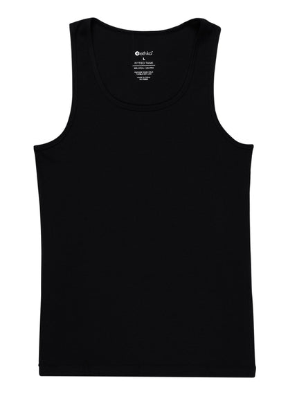 Black | Mens Ribbed Tank