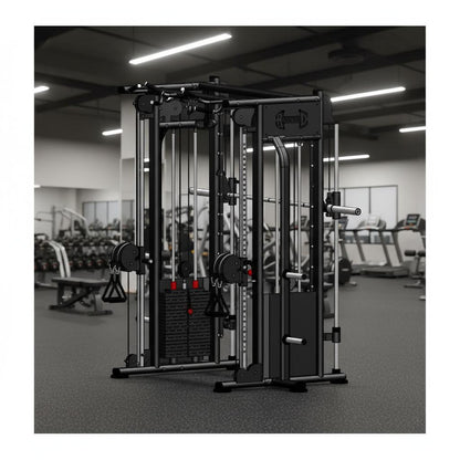 Muscle D Fitness Dual Adjustable Pulley Smith Combo – Full Body Trainer