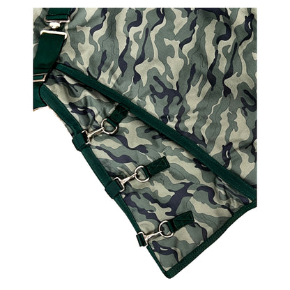 AJ Tack 1200D Waterproof Turnout Horse Blanket with Hood - Camouflage