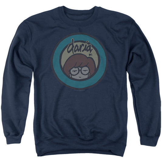 Mtv Mtv Daria Logo Mens Crewneck Sweatshirt Navy Officially Licensed