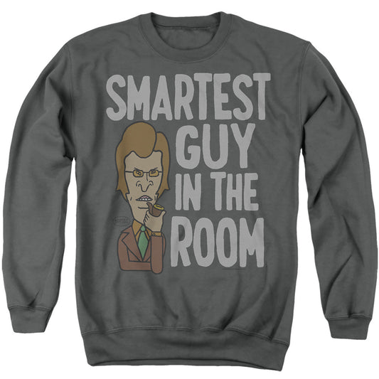 Mtv Smartest Guy In The Room Mens Crewneck Sweatshirt Charcoal Officially Licensed