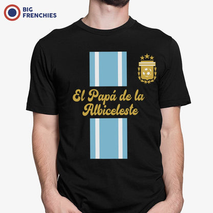 El Papá De La Albiceleste Soccer Men's Organic Cotton Tee