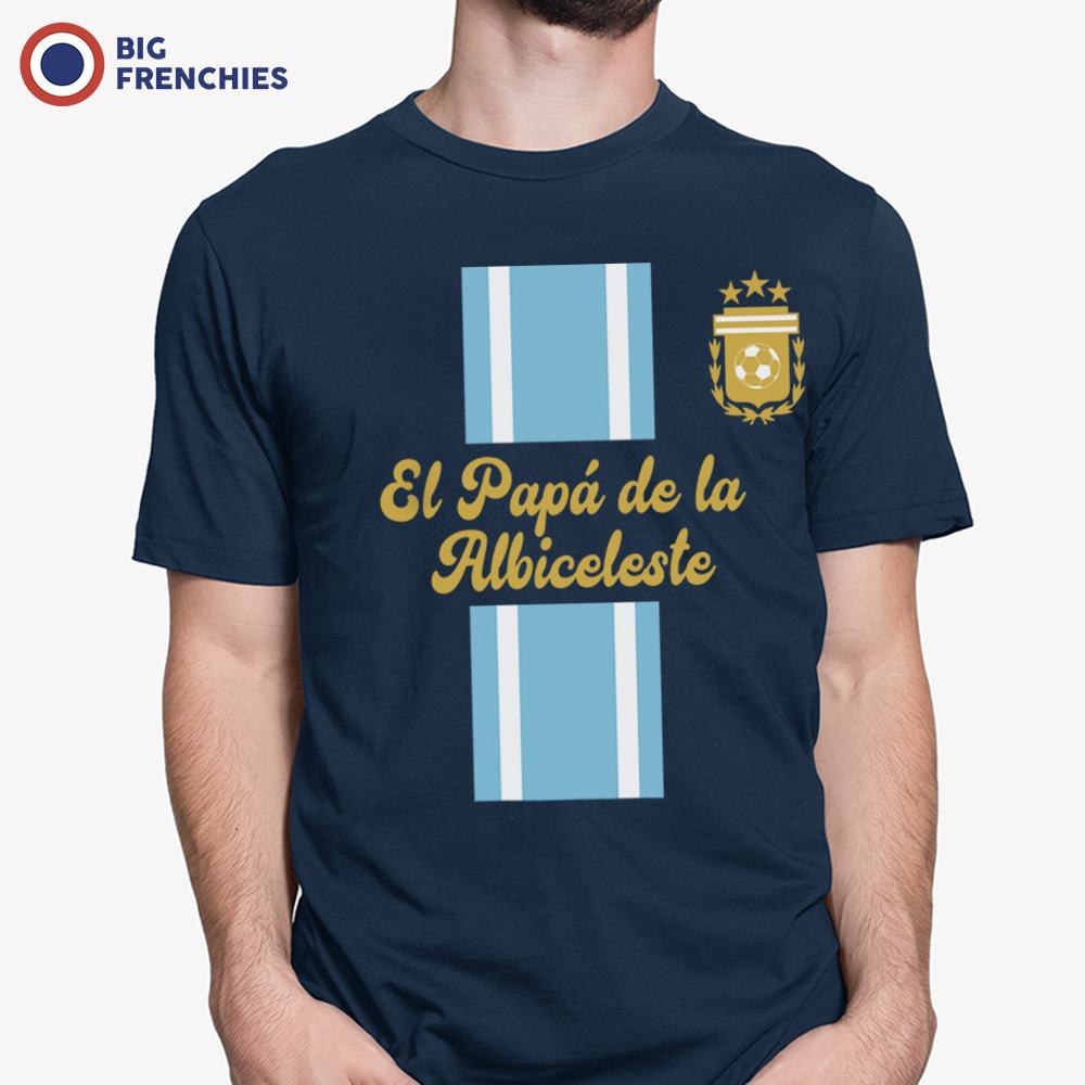 El Papá De La Albiceleste Soccer Men's Organic Cotton Tee