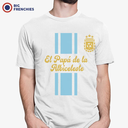 El Papá De La Albiceleste Soccer Men's Organic Cotton Tee