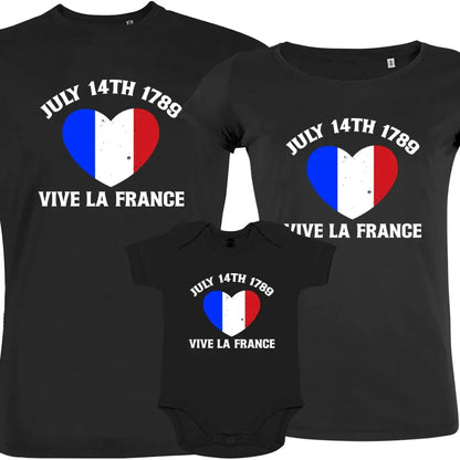 July 14Th Vive La France Matching Organic Cotton Family Set (Set of 3)