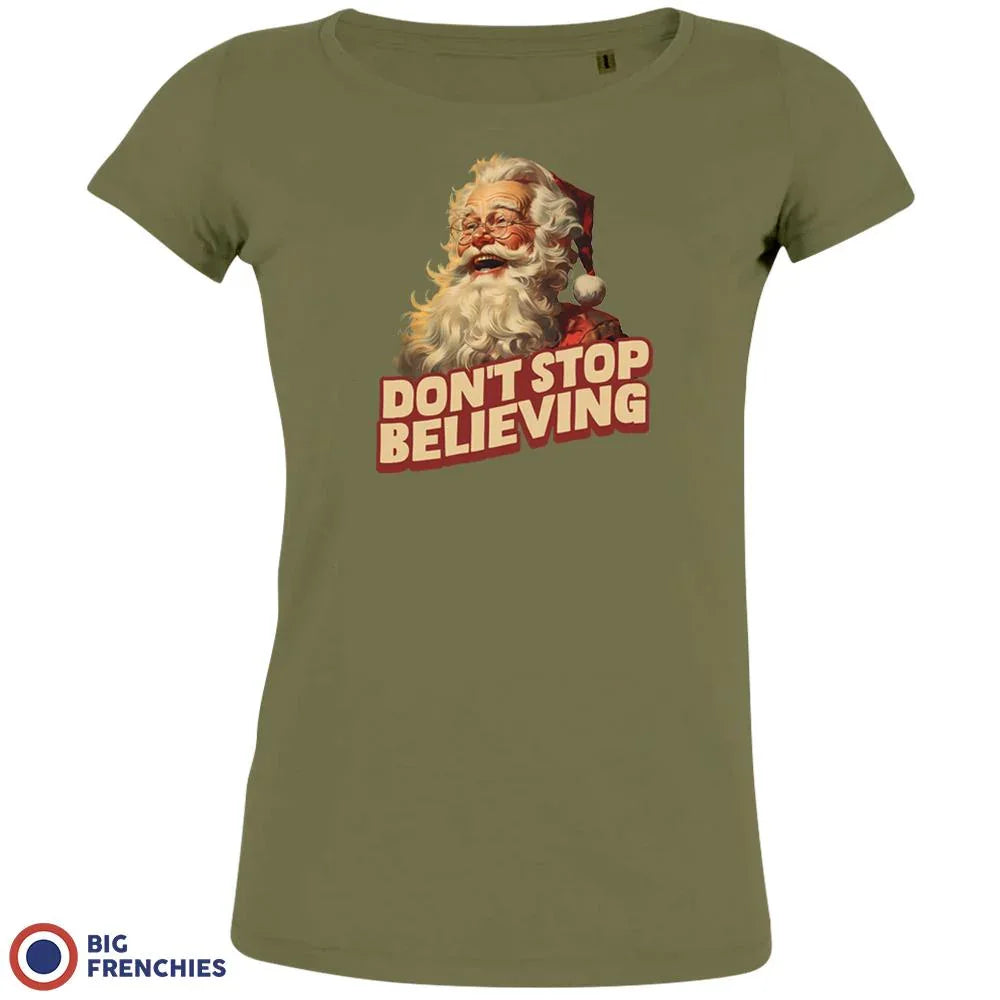 Don't Stop Believing Christmas Women's Organic Cotton Tee
