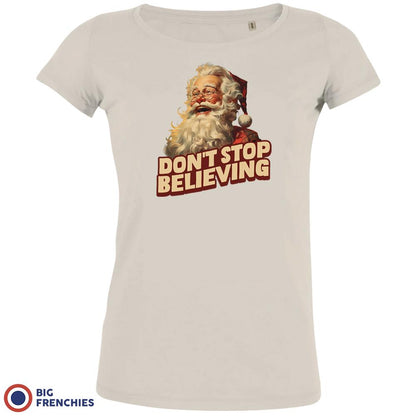 Don't Stop Believing Christmas Women's Organic Cotton Tee