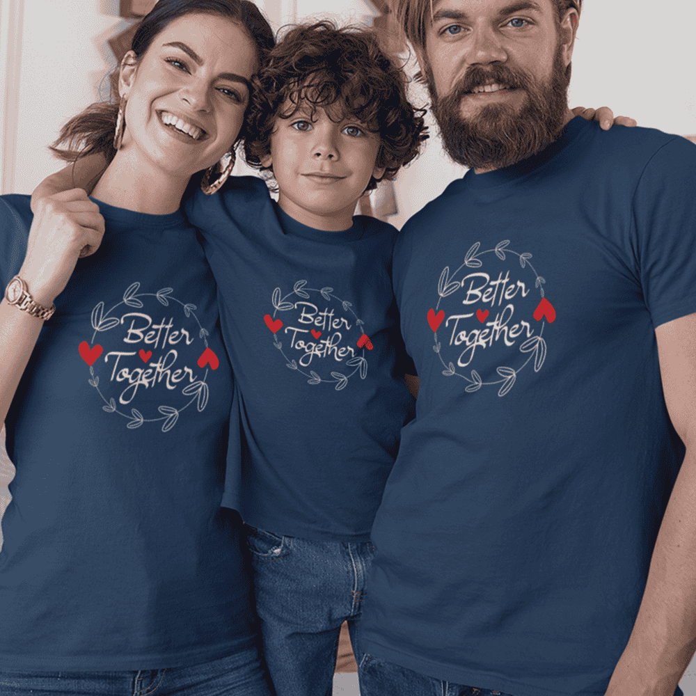Better Together Matching Organic Cotton T-Shirts Family Set (Set of 3)