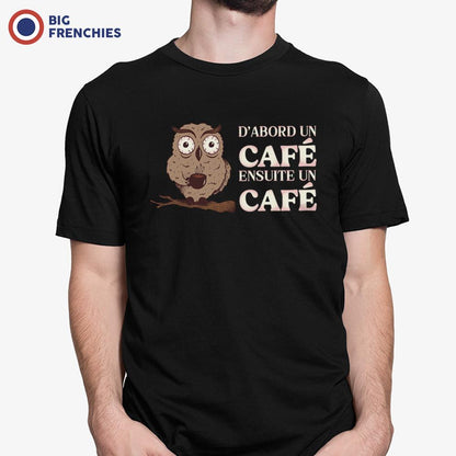 D'abord Un Café Ensuite Un Café Men's Organic Cotton Tee