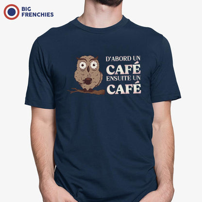 D'abord Un Café Ensuite Un Café Men's Organic Cotton Tee