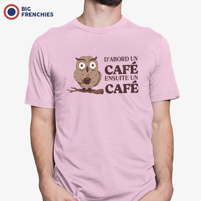 D'abord Un Café Ensuite Un Café Men's Organic Cotton Tee
