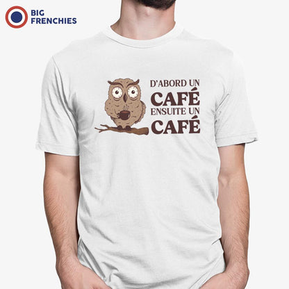 D'abord Un Café Ensuite Un Café Men's Organic Cotton Tee