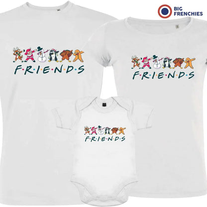 Friends Christmas Matching Family Organic Tees (Set of 3)