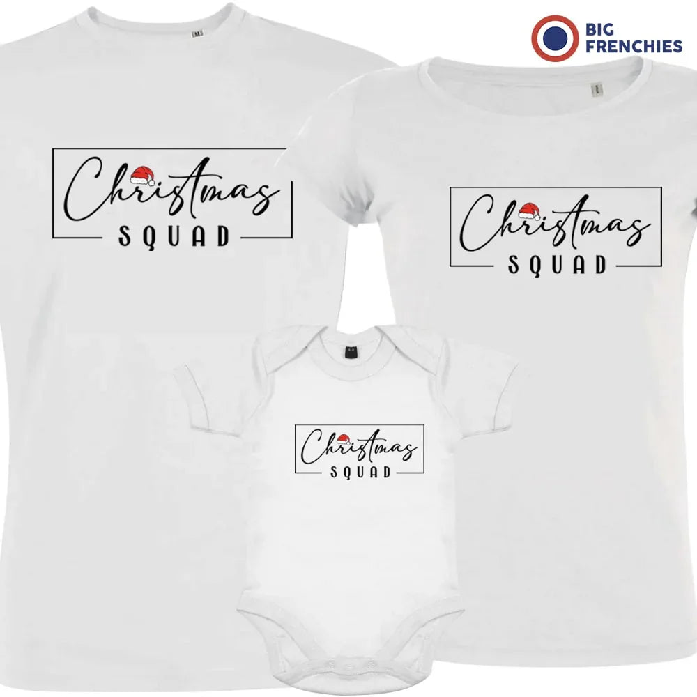 Christmas Squad Matching Family Organic Tees (Set of 3)