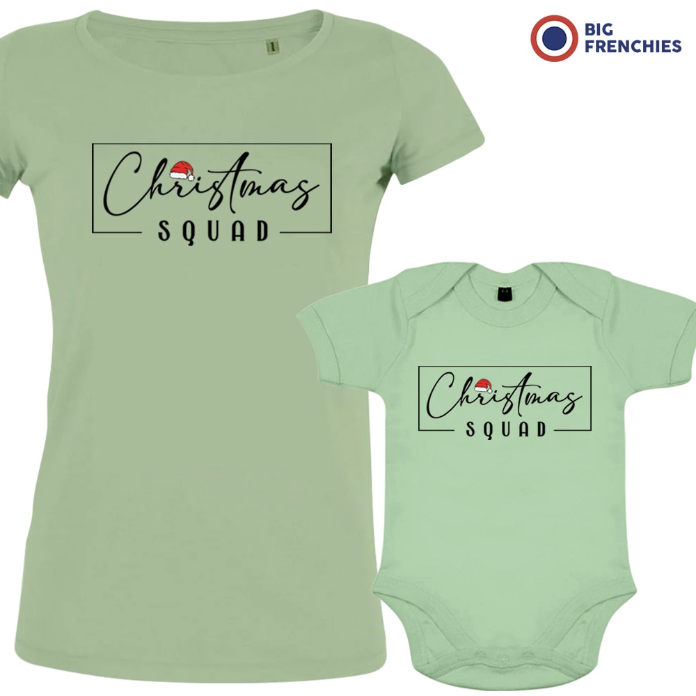 Christmas Squad Mom and Child Organic Cotton family Set (Set of 2)