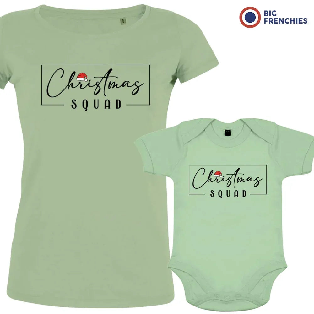 Christmas Squad Mom and Child Organic Cotton family Set (Set of 2)