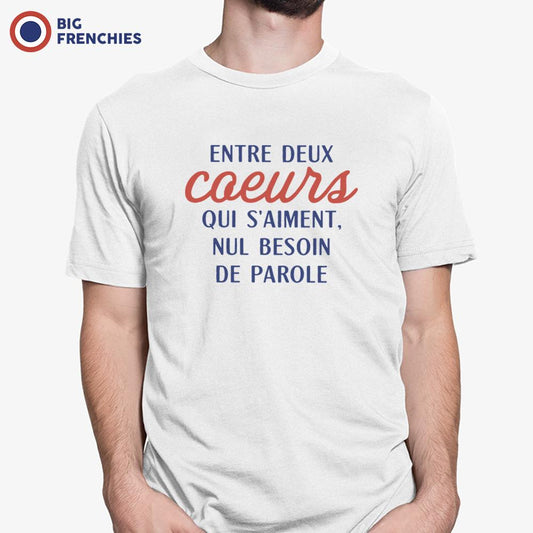 Entre Deux Coeur Qui S'aime, Nul Besoin De Parole Men's Organic Cotton Tee