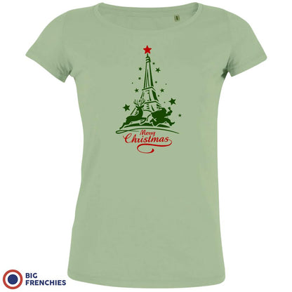 Christmas Eiffel Tower Women's Organic Tee