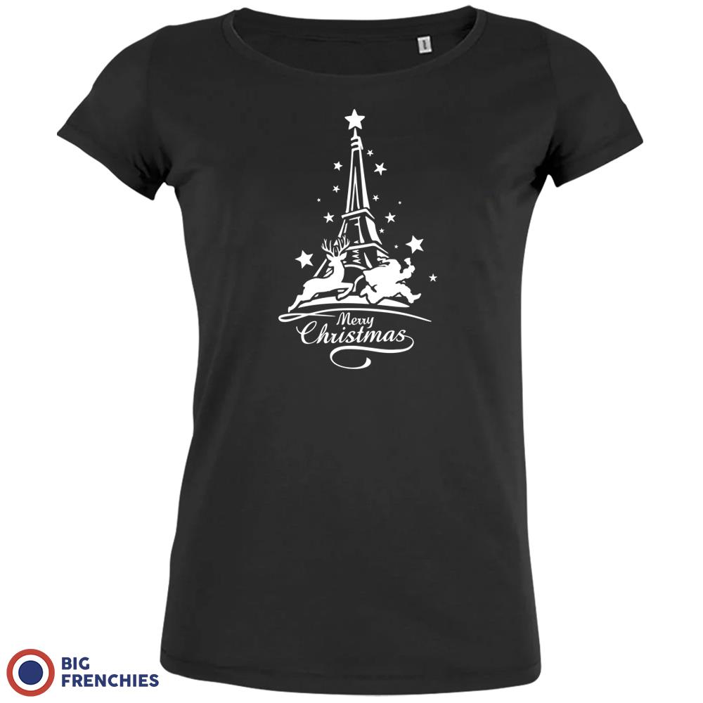 Christmas Eiffel Tower Women's Organic Tee