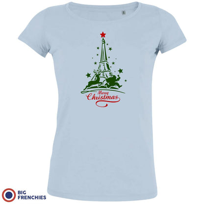 Christmas Eiffel Tower Women's Organic Tee
