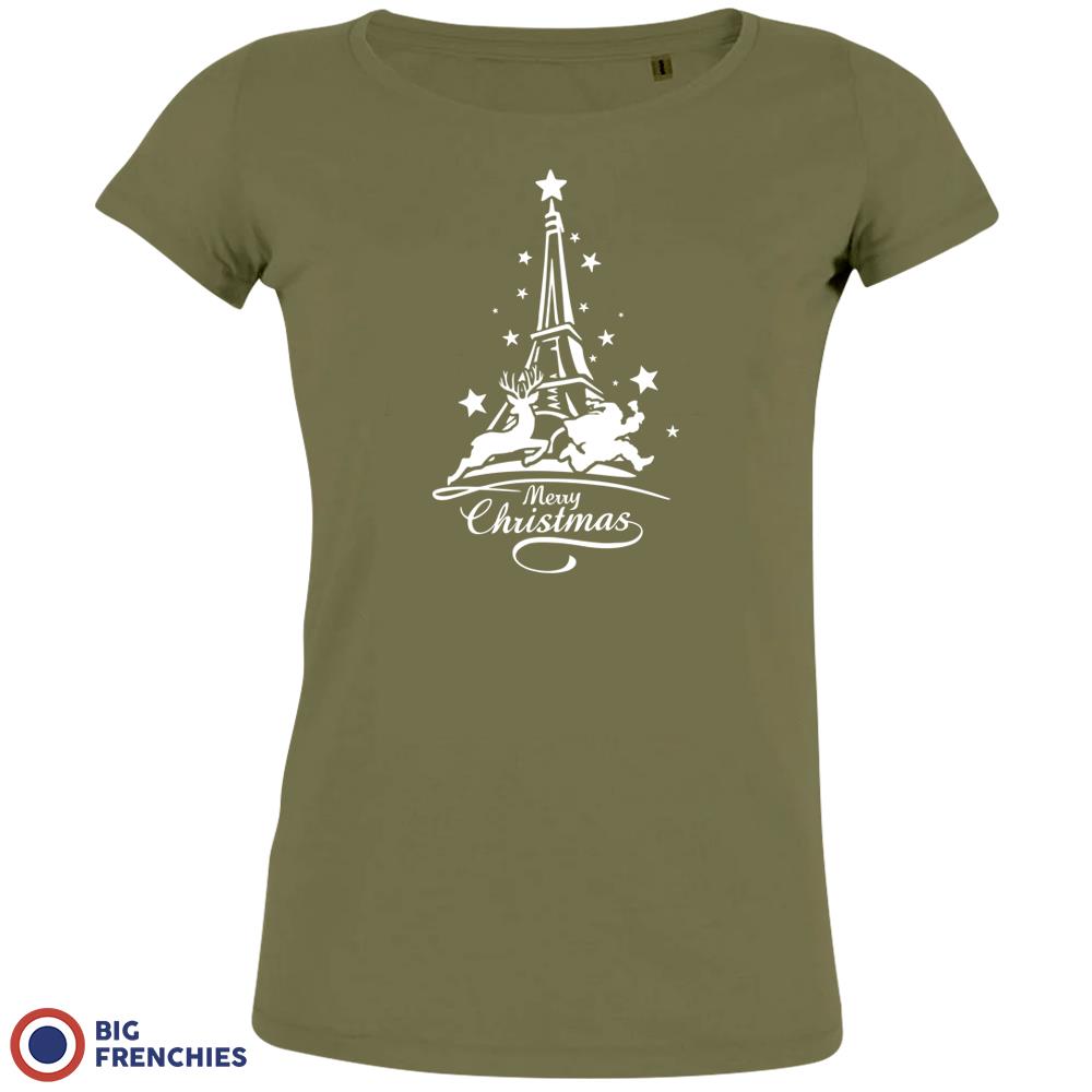 Christmas Eiffel Tower Women's Organic Tee