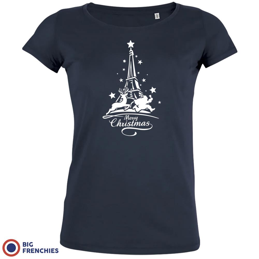 Christmas Eiffel Tower Women's Organic Tee