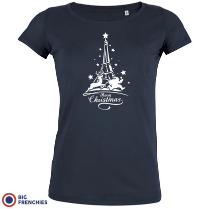 Christmas Eiffel Tower Women's Organic Tee