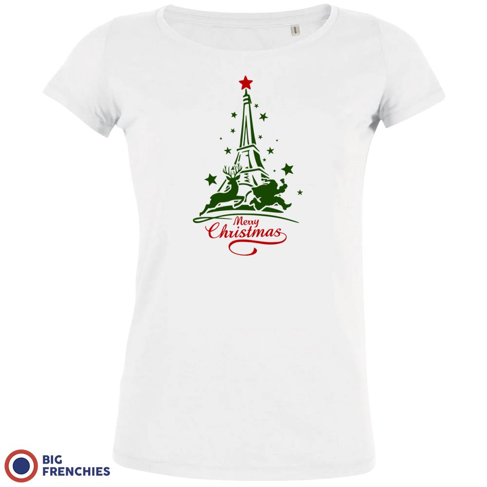 Christmas Eiffel Tower Women's Organic Tee