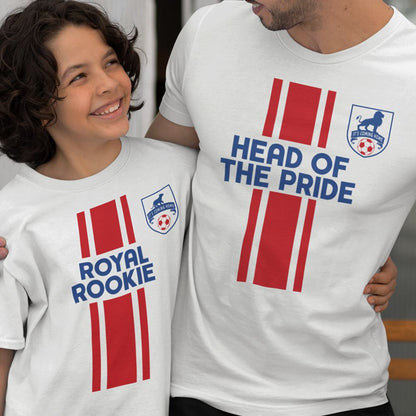 Head of The Pride, Royal Rookie Dad and Child Organic Cotton T-Shirts Family Set (Set of 2)