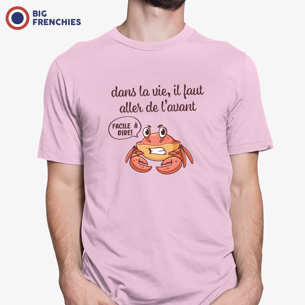 Dans La Vie Il Faut Aller De L'avant Men's Organic Cotton Tee