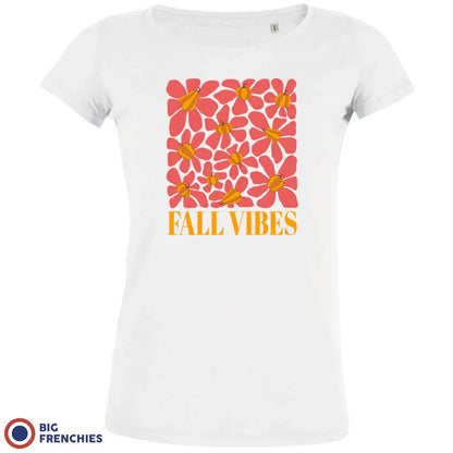 Fall Vibes With Flowers Women's Organic Cotton Tee