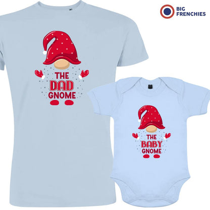 The Dad and Baby Gnome Christmas Organic Cotton family Set (Set of 2)
