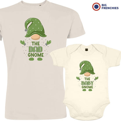 The Dad and Baby Gnome Christmas Organic Cotton family Set (Set of 2)