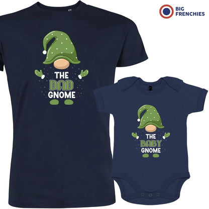 The Dad and Baby Gnome Christmas Organic Cotton family Set (Set of 2)