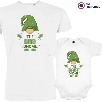 The Dad and Baby Gnome Christmas Organic Cotton family Set (Set of 2)